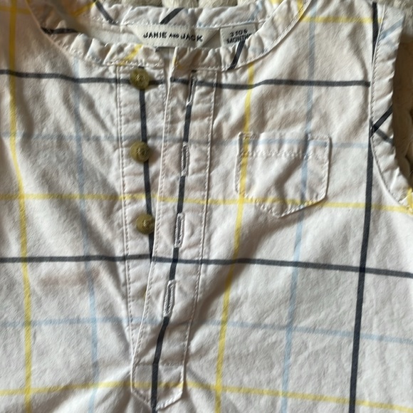 Janie and Jack plaid bubble romper - Picture 2 of 3